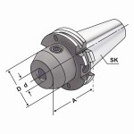 Upínač SK40 WELDON pr. 16 mm, délka 35 mm