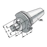 Držák SK40 nástrčných fréz pr. 22 mm, délka 100 mm