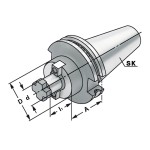 Držák SK40 nástrčných fréz pr. 40 mm, délka 100 mm