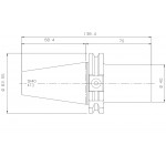 Držák SK40 Morse MTS-3 frézovací, délka 70 mm