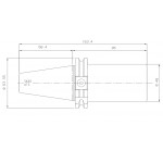 Držák SK40 Morse MTS-4 frézovací, délka 95 mm