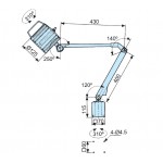 Voděodolná halogenová lampa VHL-300L na 220V trafo 12V