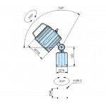 Voděodolná halogenová lampa VHL-300S na 220V trafo 12V