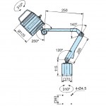 Voděodolná halogenová lampa VHL-300M na 24V