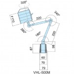 Voděodolná halogenová lampa VHL-500M na 24V