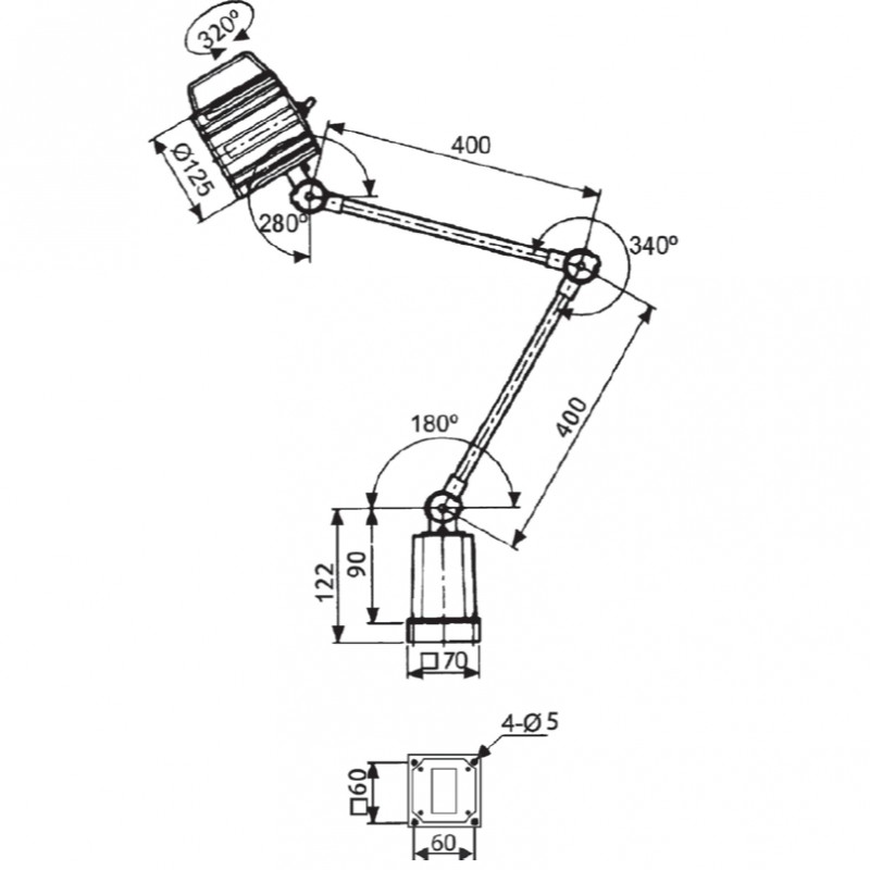 Vod odoln Halogenov Lampa VHL 300LR Na 220V Trafo 12V