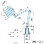 Voděodolná halogenová lampa VHL-400M na 220V trafo 12V