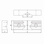 Prismatická čelist pro AVC-160 / AVM-160 / AMP-160 (1ks)