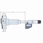 Digitální mikrometr - 3bodový dutinoměr 250-275 mm, rozlišení 0,001 mm, IP65