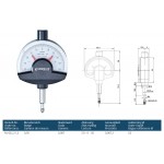 Přesný úchylkoměr analogový 50-0-50, rozlišení 0,001 mm