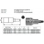 1/4” Zástrčná hlavice 4CZech pozidrive PZ1