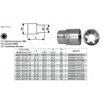 1/2’’ Nástrčná hlavice 4CZech TRX E 8