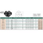 Vysokorychlostní čelní fréza 100 mm / Z6, 45° (SEKT1204) HCB-100