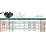 Vysokorychlostní čelní fréza 125 mm / Z8, 45° (SEKT1204) HCB-125