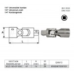 1/4’’ Univerzální kardan 4CZech