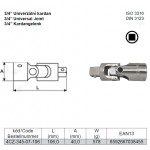 3/4’’ Univerzální kardan - 106 mm 4CZech