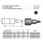 1/2” Zástrčná hlavice pozidrive PZ1 -  4CZech