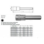 1/2’’ Zástrčná hlavice IMBUS - 4 mm (délka 100 mm)