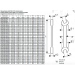 Oboustranný klíč - 14 x 15 mm chromovaný (DIN 3110)