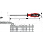 Šroubovák 6HR s kuličkou - dřík 2,5 mm profi 4CZech