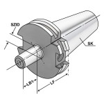 Držák SK40 vrtacích sklíčidel - B 12