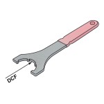 Klíč pro upínání kleštin ER32 UM s gumovou rukojetí
