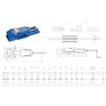 Hydraulický strojní svěrák, šíře 150 mm (FS-150)