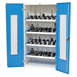CNC skříň s průhlednými dveřmi, 4 nosiče vč. vložek