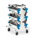 CNC trasportní vozík M + skříň, vybavený 6ti nosiči vč. vložek