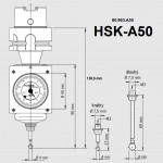 Univerzální 3D Taster s kuželem HSK A50, Zero Master