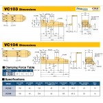 MC strojní svěrák 100 mm, rozevření 204 mm, VC104N