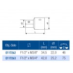 Redukce 1/2" na 3/8" čtyřhran Tona Expert