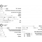 Gola sada 1/2", 1/4" 95-dílná, EXTOL