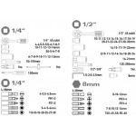 Gola sada 1/2", 1/4" 108-dílná, EXTOL PREMIUM