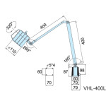 Voděodolná halogenová lampa VHL-400L na 220V trafo 12V