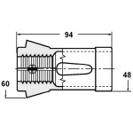 Kleština 173E  čtvercová - průměr 4.0 mm