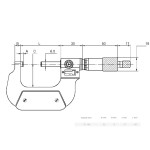 Vnější mikrometr s počítadlem, 75 - 100 mm