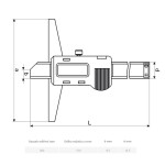 Digitální hloubkoměr 300 x 150 mm  s kalibračním certifikátem