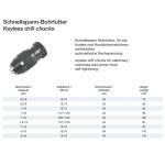 Rychloupínací vrtačkové sklíčidlo 0,5 - 6 mm, B10