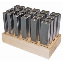 Sada 20 párů párových podložek 2 - 6 mm, délka 100 mm