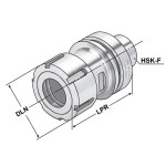 Kleštinový upínač HSK 63-2/25 OZ25 délka 110 mm Form F