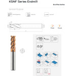 Karbidová fréza pr. 4 mm, Z4, Ch 0.10, v.stopka, KARCAN KSNF
