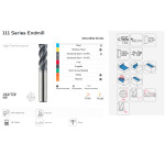 Karbidová fréza pr. 8 mm, Z4, válcová stopka, KARCAN 111