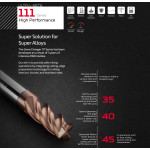 Karbidová fréza pr. 10 mm, Z4, R 0.20, válcová stopka, KARCAN 111