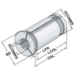 Pouzdro pro silové upínače HKS32 - 14 mm