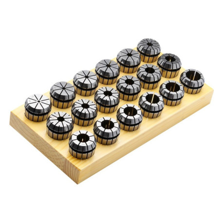 10-dílná sada kleštin ER16 (pr. 1-10 mm), 15 µm