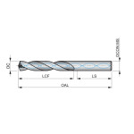 Force X vrták s vnitrním chlazením, délka 5×D, pr. 6,8 mm