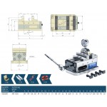 5osý přesný svěrák AEX 125G mechanický se zesilovačem upínací síly