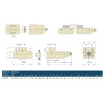 Dělený přesný svěrák AOM-200 / HV mechanický se zesilovačem upínací síly