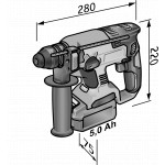 Kombinované aku-vrtací kladivo FLEX 18,0 V + 2x 5.0 Ah + kufřík L-BOXX